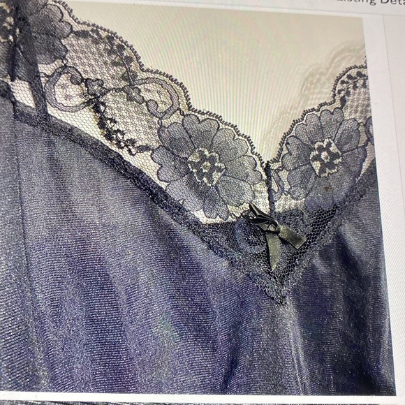 Y2K black cami Small semi sheer lace - Picture 2 of 5